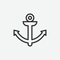 Ship anchor vector icon set. Isolated marine icon vector design