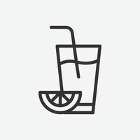 Drink vector icon set. Isolated lemonade icon vector design