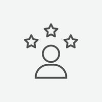 User experience vector symbol. Linear style sign for mobile concept and web design.
