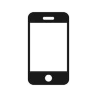 Phone icon vector with blank screen. isolated on white background