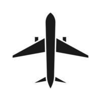 Airplane icon vector template. Symbol of airplane sign color editable on blank background