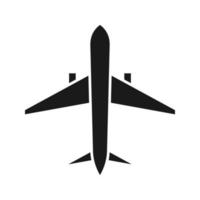 Airplane icon vector template. Symbol of airplane sign color editable on blank background