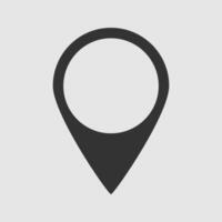 pin point icon. map pin location pointer symbol. vector illustration color editable