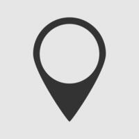 pin point icon. map pin location pointer symbol. vector illustration color editable