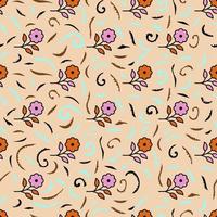 Blossom Floral pattern. Seamless vector texture. For fashion prints hand drawn style