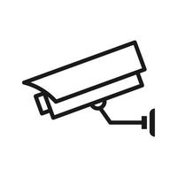 cctv, cámara de seguridad icono vector ilustración sobre fondo blanco