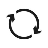 Arrow icon. recycling recurrence, renewal, reload vector illustration. Color editable