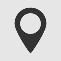 pin point icon. map pin location pointer symbol. vector illustration color editable