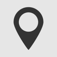 pin point icon. map pin location pointer symbol. vector illustration color editable