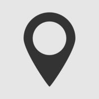 pin point icon. map pin location pointer symbol. vector illustration color editable