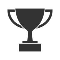 icono de trofeo - ilustración vectorial del ganador del primer premio. color editable aislado sobre fondo blanco vector
