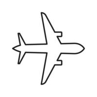 Airplane icon vector template. Symbol of airplane sign color editable on blank background