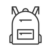 vector de icono de mochila. estilo plano