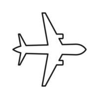 Airplane icon vector template. Symbol of airplane sign color editable on blank background