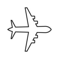 plantilla de vector de icono de avión. símbolo del color del signo del avión editable en el fondo en blanco