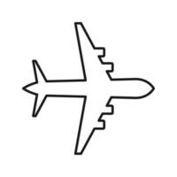 Airplane icon vector template. Symbol of airplane sign color editable on blank background
