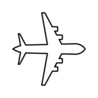 Airplane icon vector template. Symbol of airplane sign color editable on blank background