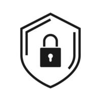 Security icon vector. Shield security symbol in trendy design vector