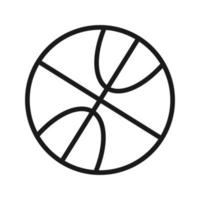 icono de pelota de baloncesto color vectorial editable aislado sobre fondo blanco vector