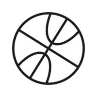 icono de pelota de baloncesto color vectorial editable aislado sobre fondo blanco vector