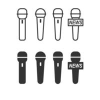 Microphone vector. News illustration. News on TV and radio. Interview.Flat  design 13925860 Vector Art at Vecteezy