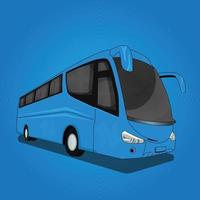 vector de autobús azul