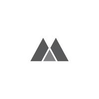 Triangle initial M logo template vector