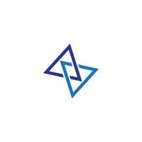 plantilla de logotipo de empresa de forma de triángulo vector