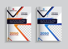 Corporate colorful business book cover design. annual report for corporate  business. social media post, web banner, social media cover, banner, poster, web media marketing, professional cover design. vector