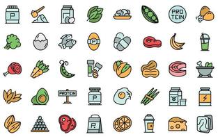 Protein nutrient icon, outline style vector