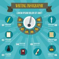 escribir infografía, estilo plano vector