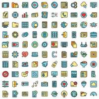 Interface icons set vector flat