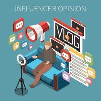 Social Media Influencer Concept vector