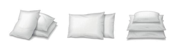 Pillow Kit Realistic Compositions vector