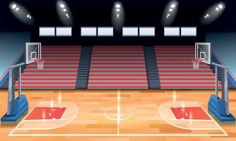 Cartoon Basketball Court