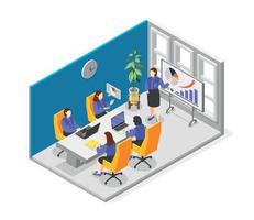Business Training Isometric Composition vector