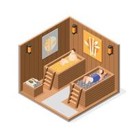 Japanese Bathhouse 3d Composition vector