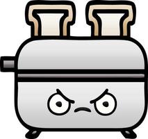 gradient shaded cartoon of a toaster vector