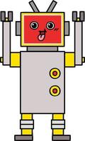 cute cartoon robot vector