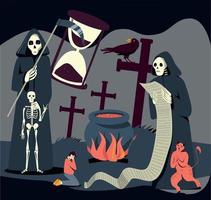 Grim Reaper Flat Background vector