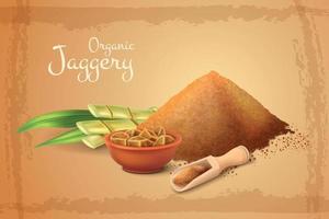 Jaggery Realistic Background vector