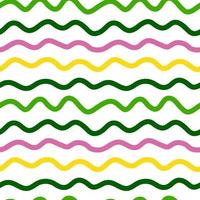 Hand drawn abstract wavy line endless wallpaper. Funny waves seamless pattern. Creative stripes background. vector