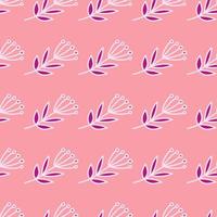 Simple forest berry seamless pattern. Hand drawn cute floral wallpaper. vector