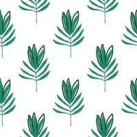 Tropical flowers seamless pattern. Tropical palm leaves wallpaper. vector