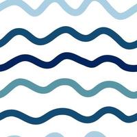 Hand drawn horizontal stripes seamless pattern. Abstract wavy line endless wallpaper. Funny waves background. vector