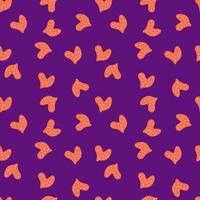 Cute hand drawn heart seamless pattern. Valentine's day card wallpaper. vector