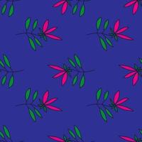 Simple outline flower seamless pattern. Cute floral wallpaper. vector