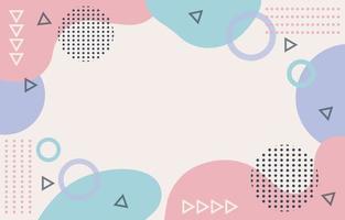 Abstract Pastel Background with Memphis Style vector