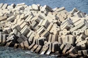 Rocks on jetty photo