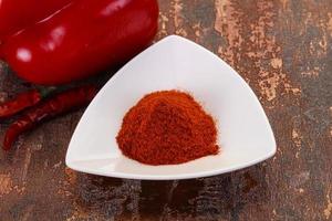 Paprika powder in the bowl photo